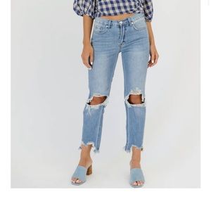 NWT Distressed Straight Leg Jeans size 0 by Insane Gene in Los Angeles / Zoco